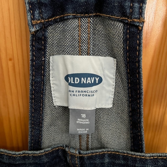 Old Navy dark wash overalls - Picture 3 of 4